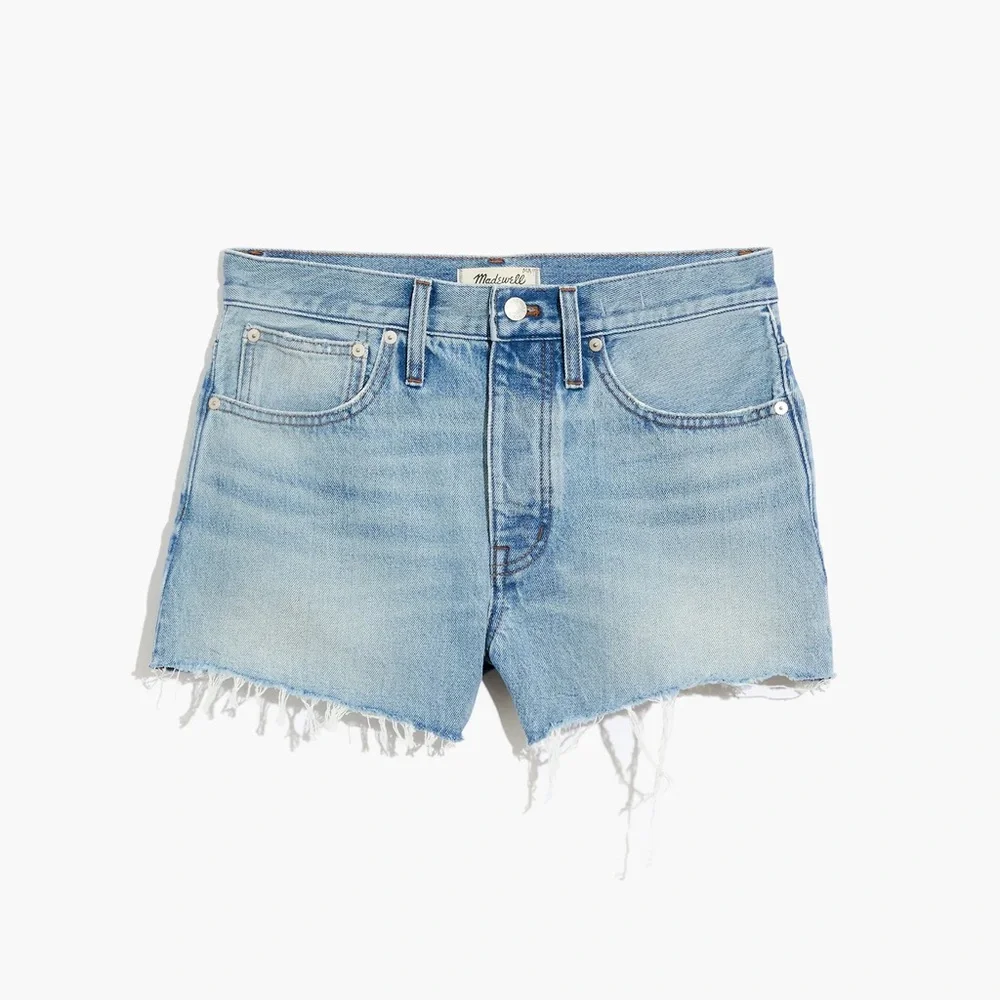 Madewell Relaxed Denim Cut Off Jean Shorts Raw Hem 100% Cotton Size 25 838